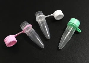 Microtubes ar Attached skrūvējamiem vāciņiem