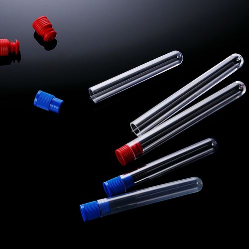 5 ml PS caurspīdīgas mēģenes 12 × 75 cilindriskas