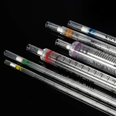 Seroloģiskās pipetes ar augošu un dilstošu graduāciju